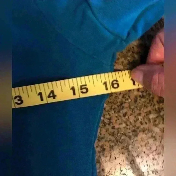 VTG Victoria Secret Tee Shop Y2K Dark Blue Long Short sleeve turtleneck Women M - Picture 7 of 10